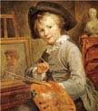 portrait of a boy as an artist